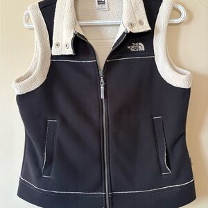 The North Face Women’s Denali Fleece Lined Vest Black White Size Small